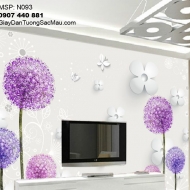 Tranh dán tường 3D - Tranh dán tường 3D giả ngọc - Tranh dán tường 3D phòng khách