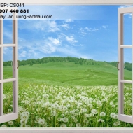 Tranh dán tường cửa sổ 3D - Tranh dán tường 3D